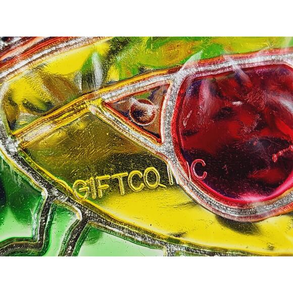 Christmas Sun Catcher Window Plaque 90s Plastic Large Stained Glass Style x7 Vtg - Picture 9 of 16